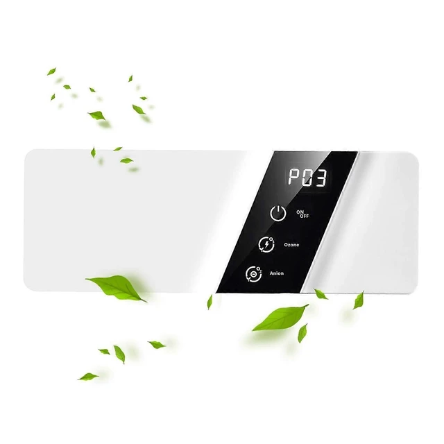 Alt view image 6 of 10 - Ecocleanpath Wall Mount 2-in-1 Ozone & Negative Ion Air Purifier for Home, Kitchen, Bathroom - White