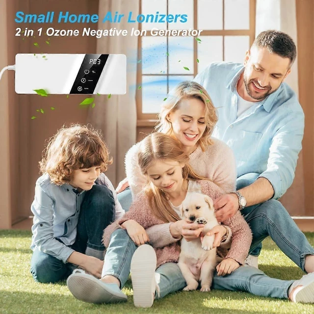 Alt view image 10 of 10 - Ecocleanpath Wall Mount 2-in-1 Ozone & Negative Ion Air Purifier for Home, Kitchen, Bathroom - White