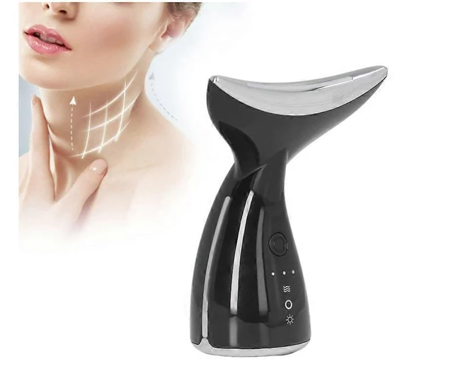 Alt view image 7 of 10 - Ecocleanpath Black Electric Facial Massager with Heat & 3 LED Lights, 3 Modes for Anti-Aging Skin Tightening & Neck Toning