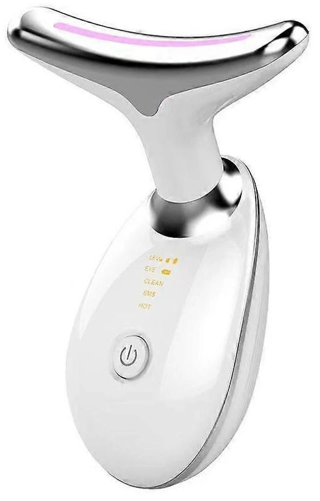 Alt view image 6 of 10 - Ecocleanpath Portable LED Face & Neck Massager, 7-Color Light Therapy for Home Skincare, Easy Use (White)