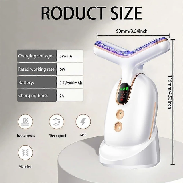 Alt view image 7 of 10 - Ecocleanpath Black Face & Neck Massager - 3-in-1 Lifting & Shaping Skincare Tool with 3 Modes