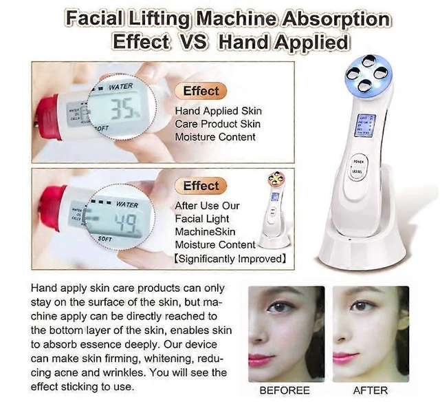 Alt view image 9 of 10 - Ecocleanpath White Facial & Neck Massager - Anti-Wrinkle, Skin Tightening & Pore Cleansing Device