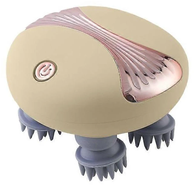 Alt view image 6 of 10 - Ecocleanpath Electric Scalp Massager with 8 Claws, Rechargeable & Waterproof for Relaxation, Red Light Therapy - Yellow