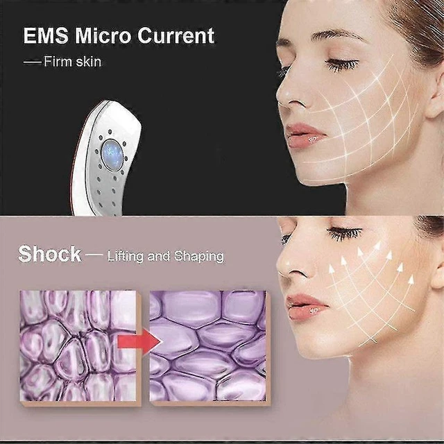 Alt view image 8 of 10 - Ecocleanpath Beauty1108H18 Facial Shaping Massager with Red/Blue Light Therapy & EMS Microcurrent