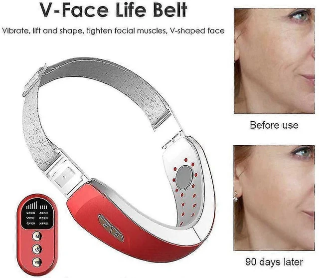 Alt view image 7 of 10 - Ecocleanpath Beauty1108H18 Facial Shaping Massager with Red/Blue Light Therapy & EMS Microcurrent