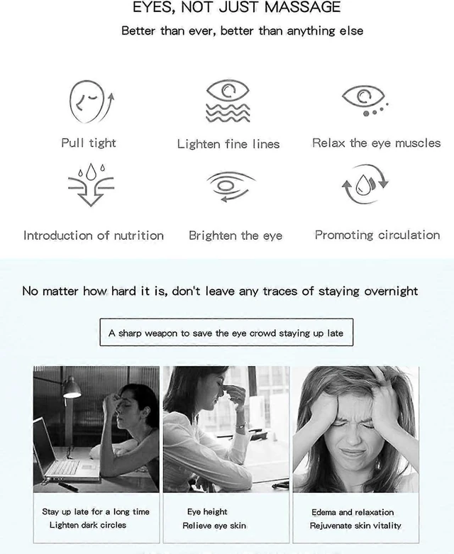 Alt view image 8 of 10 - Ecocleanpath 3D Eye Massager for Dark Circles & Puffiness Reduction - Ergonomic Beauty Device with Vibration Massage