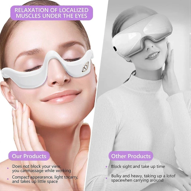 Alt view image 10 of 10 - Ecocleanpath Heated Eye Massager with Red Light Therapy, 6 Modes & 3 Intensities for Dark Circles & Wrinkles Relief