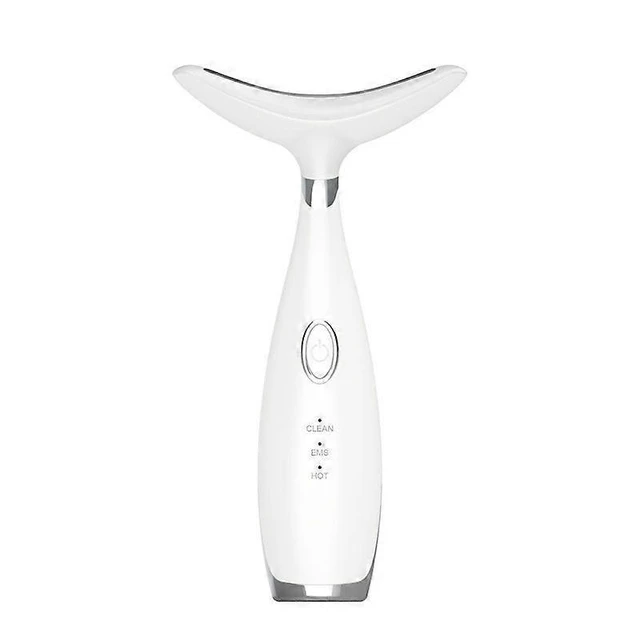 Alt view image 6 of 12 - Ecocleanpath 3-in-1 Facial Massager with Heating & Vibration, Portable Neck & Face Beauty Device (White)