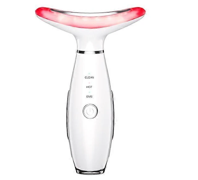Alt view image 5 of 8 - Ecocleanpath 3-in-1 LED Thermal Vibration Face & Neck Massager | Anti-Wrinkle Skin Care Tool (White)