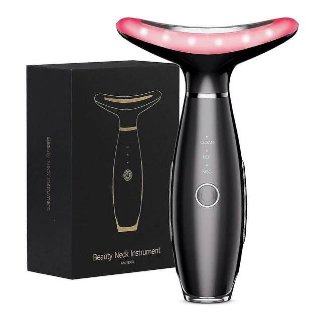 Alt view image 9 of 10 - Ecocleanpath 3-in-1 Rechargeable Face Massager for Double Chin & Skin Care - Black | Vibration & Thermal Therapy
