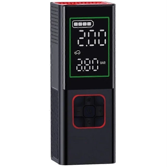 Alt view image 6 of 10 - Ecocleanpath 160 PSI Portable Tire Inflator with Auto Shutoff, Cordless for Cars & Motorcycles - Black