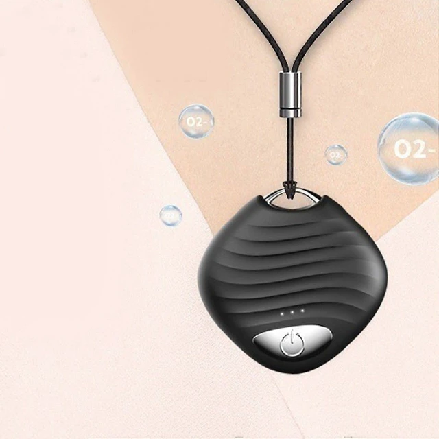 Alt view image 9 of 12 - Ecocleanpath Wearable Air Purifier Necklace - Portable Negative Ionizer for Office, Travel & Outdoor (Black)