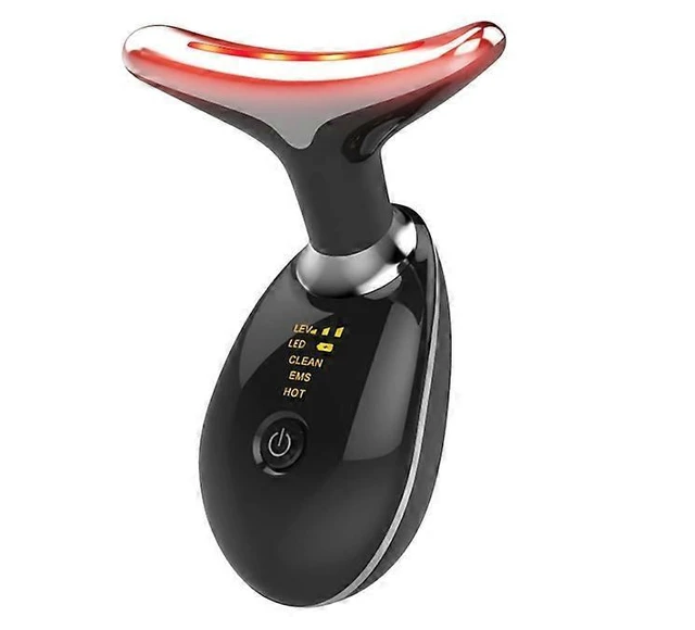 Alt view image 6 of 10 - Ecocleanpath Dolphin 7-in-1 Facial & Neck Massager with Heat & LED Lights, Black