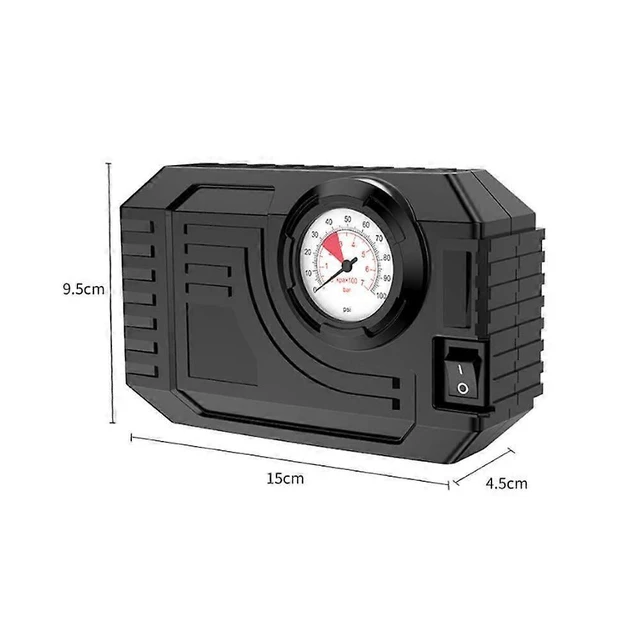 Alt view image 8 of 10 - Ecocleanpath Portable 12V 150PSI Tire Inflator with Digital Display & LED Light for Car, Motorcycle, Bike, Balls (Black)