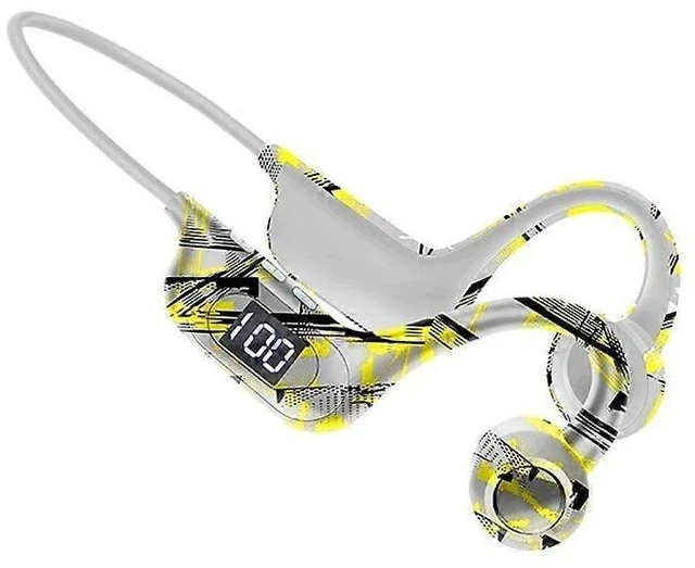 Alt view image 6 of 10 - 5.3 Bluetooth Bone Conduction Headphones, Open Ear Wireless with LED Display, IP56 Waterproof, 8H Playtime