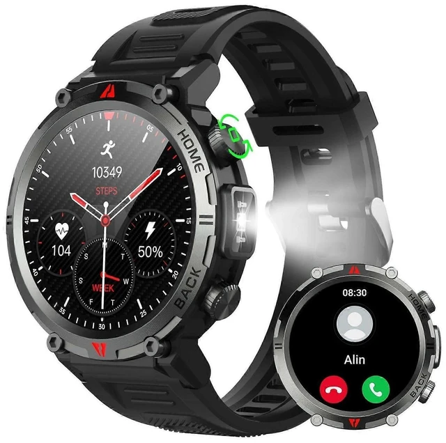 Alt view image 6 of 10 - Ecocleanpath Smart Watch for Men with Bluetooth Call, 1.45" HD Touch Screen, 110+ Sports Modes, Heart Rate & SpO2 Monitor