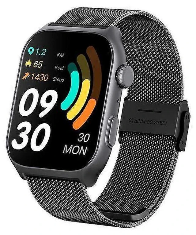 Alt view image 5 of 8 - Ecocleanpath GTS7PRO Smart Watch: 2" HD Touch Screen, Heart Rate/Sleep Monitor, 45-Day Battery, Black