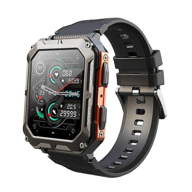 Alt view image 5 of 8 - Ecocleanpath C20Pro Rugged Fitness Watch for Men: Heart Rate Monitor, Bluetooth Calls, 123 Sports Modes