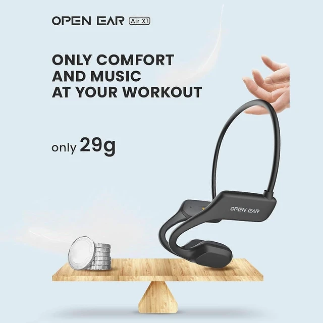 Alt view image 10 of 10 - X9 Bone Conduction Headphones - Wireless Bluetooth 5.2, Open Ear Sport, Waterproof & Noise Cancelling Mic