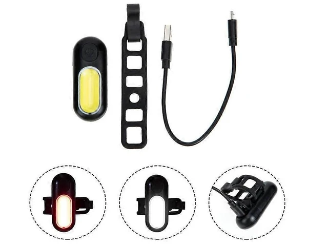 Alt view image 10 of 10 - EcocleanpathUSB Rechargeable Bike Front & Back Warning Light - 5 Modes, Clip-On Safety for Cycling/Dog (Black)
