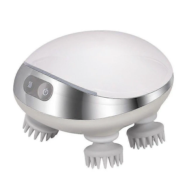 Alt view image 6 of 10 - Ecocleanpath Electric Scalp Massager with Heating, IPX7 Waterproof, 4 Modes for Hair Growth & Stress Relief (White)