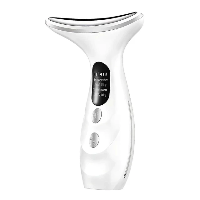 Alt view image 6 of 10 - Ecocleanpath Electric EMS Facial & Neck Massager - 45C Anti-Wrinkle, Skin Firming, De-swelling, Rechargeable (White)