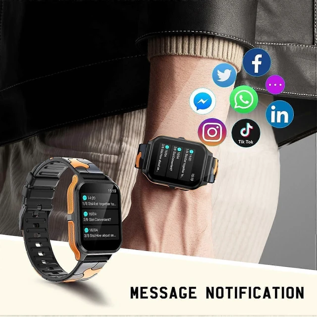 Alt view image 10 of 10 - Ecocleanpath Smart Watch with Call Function, 1.83" HD Display, 100+ Sports Modes, Heart Rate & Sleep Tracker, iOS Android Compatible