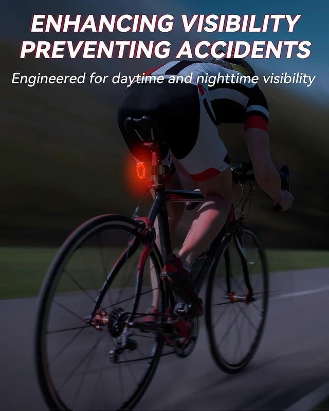 Alt view image 7 of 10 - EcocleanpathUSB-C Rechargeable Bike Tail Light, 120 Lumen 5 Modes Red LED Safety Light for Night Riding