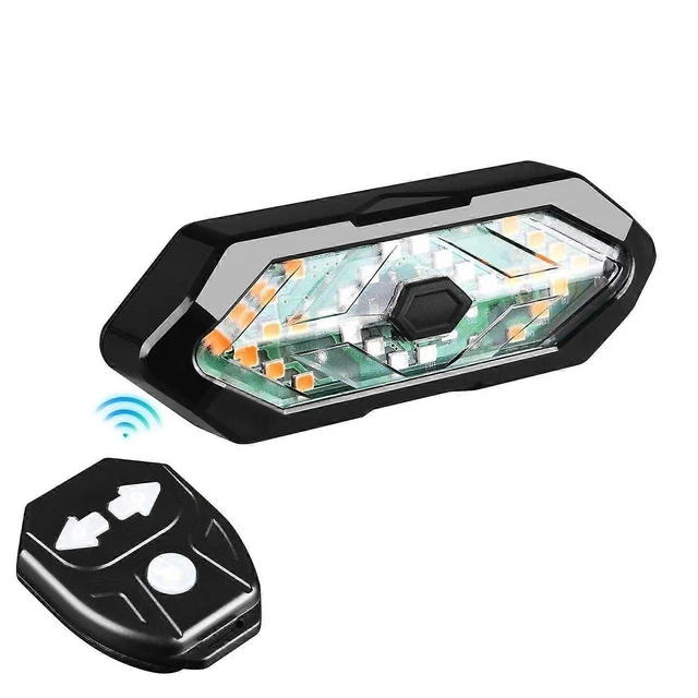 Alt view image 6 of 10 - EcocleanpathSmart Bike Tail Light with Turn Signals & Brake Light, Waterproof Horn & Remote for Night Riding Safety