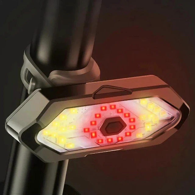 Alt view image 7 of 10 - EcocleanpathSmart Bike Tail Light with Turn Signals & Brake Light, Waterproof Horn & Remote for Night Riding Safety