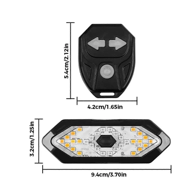 Alt view image 9 of 10 - EcocleanpathSmart Bike Tail Light with Turn Signals & Brake Light, Waterproof Horn & Remote for Night Riding Safety