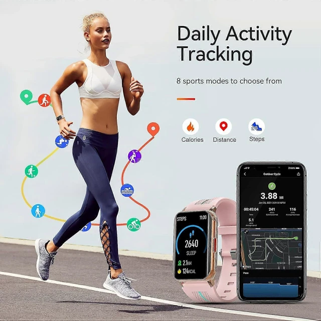 Alt view image 7 of 10 - Ecocleanpath IP68 Waterproof Smart Watch, Fitness Tracker with Heart Rate & Sleep Monitor, 1.57" Custom Screen