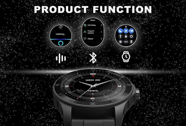 Alt view image 9 of 10 - Ecocleanpath Smart Watch for Men, IP68 Waterproof Fitness Tracker with Alexa, Heart Rate & Sleep Monitor, Black