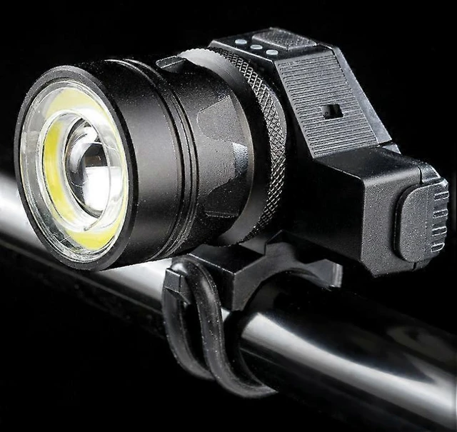 Alt view image 9 of 10 - EcocleanpathBlack COB Bike Headlight - 800 Lumen Front Light for Night Mountain & Road Cycling