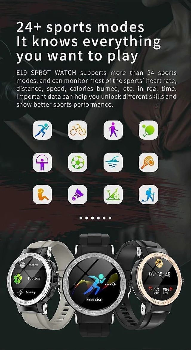 Alt view image 9 of 10 - Ecocleanpath Waterproof Bluetooth Smart Watch for Adults, Fitness Tracker with Heart Rate & Sleep Monitor