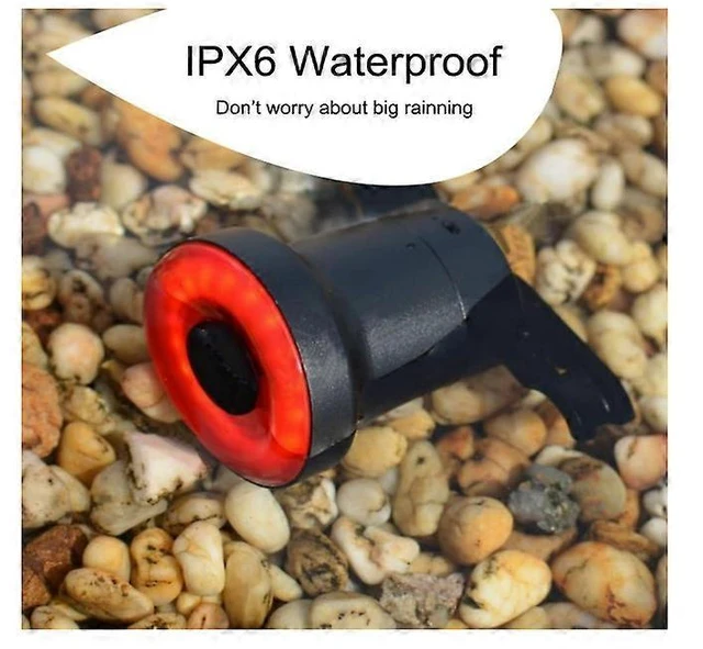 Alt view image 9 of 10 - EcocleanpathSmart Bike Tail Light Rechargeable, Auto On/Off & Brake Sensor, IPX6 Waterproof LED Bicycle Rear Light (Black)
