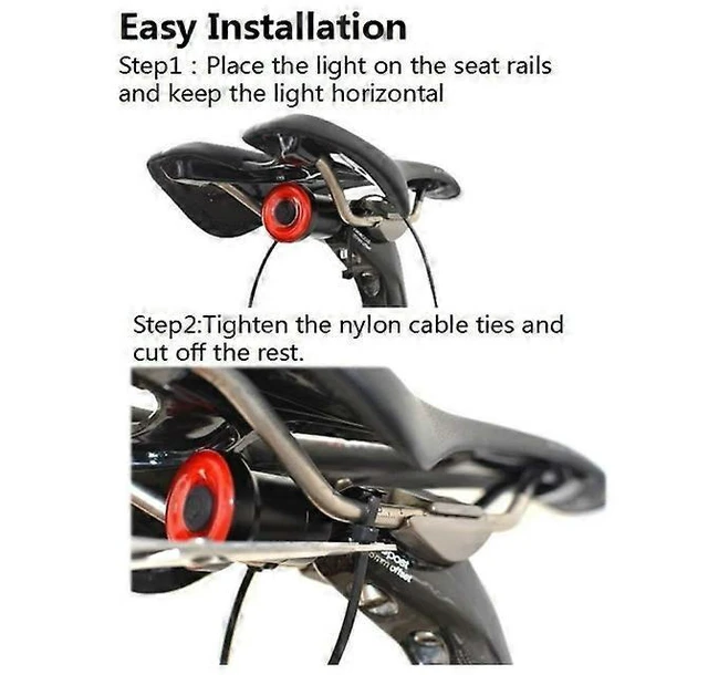 Alt view image 10 of 10 - EcocleanpathSmart Bike Tail Light Rechargeable, Auto On/Off & Brake Sensor, IPX6 Waterproof LED Bicycle Rear Light (Black)
