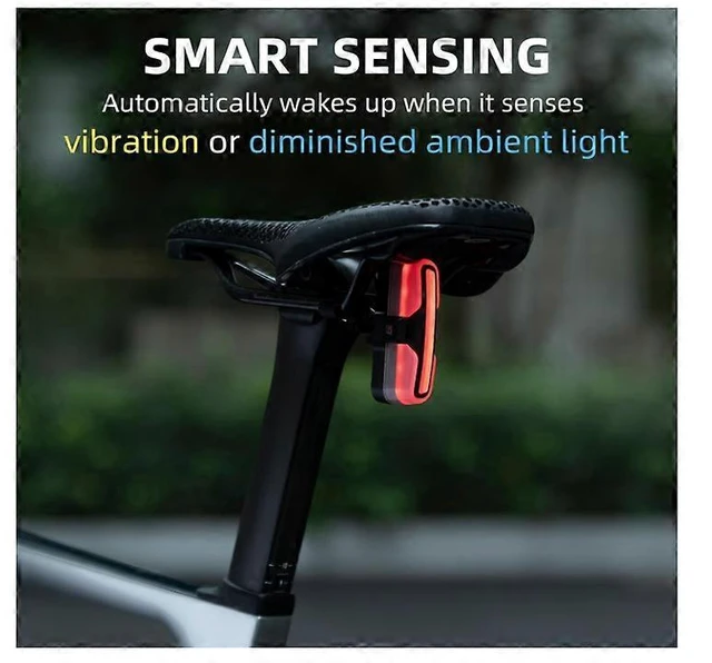 Alt view image 9 of 10 - EcocleanpathSmart Bike Tail Light with Brake Sensor, USB Rechargeable & Waterproof Rear Bicycle Light (Black)