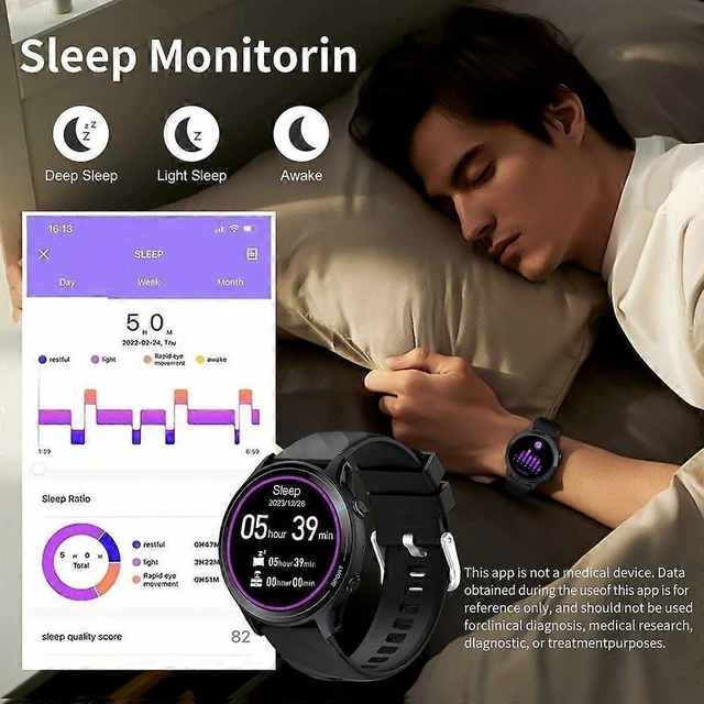 Alt view image 9 of 10 - Ecocleanpath Smart Watch 1.52" Full Touch, IP68 Waterproof, Heart Rate & Sleep Monitor, 123 Sports Modes (Orange)