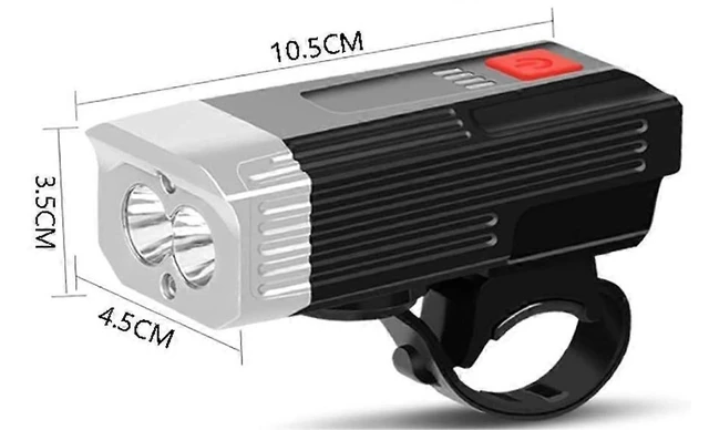Alt view image 7 of 10 - EcocleanpathSuper Bright USB Rechargeable Bike Light Set with Tail Light, 150g Water-Resistant Cycling Flashlight (Black)