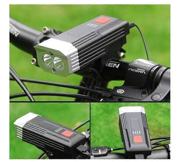Alt view image 8 of 10 - EcocleanpathSuper Bright USB Rechargeable Bike Light Set with Tail Light, 150g Water-Resistant Cycling Flashlight (Black)