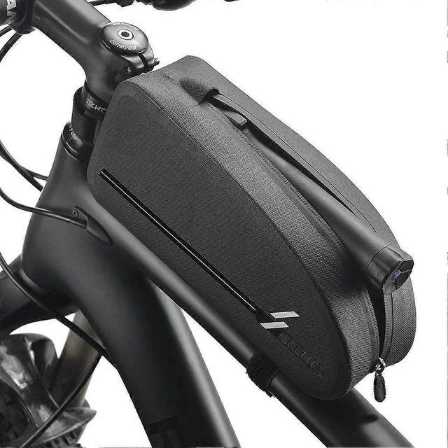 Alt view image 6 of 10 - Ecocleanpath Waterproof Bike Top Tube Bag, Front Frame Phone Mount Pouch for Mountain & Road Bikes (Black)