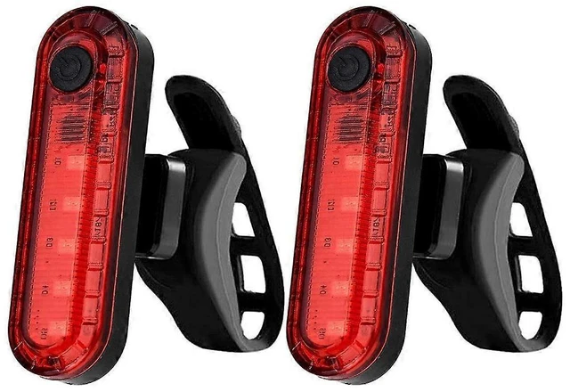 Alt view image 6 of 10 - EcocleanpathUSB Rechargeable LED Rear Bike Light 2-Pack, Ultra Bright Waterproof Bicycle Taillight with 7 Modes (Black)