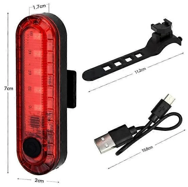 Alt view image 7 of 10 - EcocleanpathUSB Rechargeable LED Rear Bike Light 2-Pack, Ultra Bright Waterproof Bicycle Taillight with 7 Modes (Black)