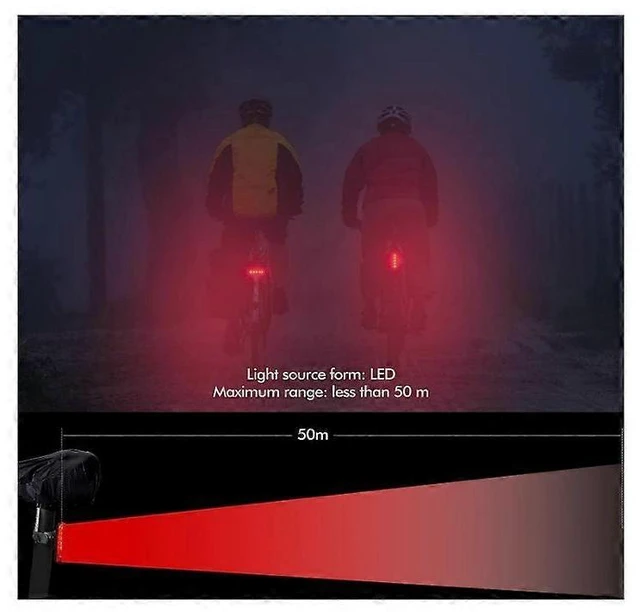Alt view image 9 of 10 - EcocleanpathUSB Rechargeable LED Rear Bike Light 2-Pack, Ultra Bright Waterproof Bicycle Taillight with 7 Modes (Black)