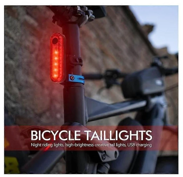 Alt view image 10 of 10 - EcocleanpathUSB Rechargeable LED Rear Bike Light 2-Pack, Ultra Bright Waterproof Bicycle Taillight with 7 Modes (Black)