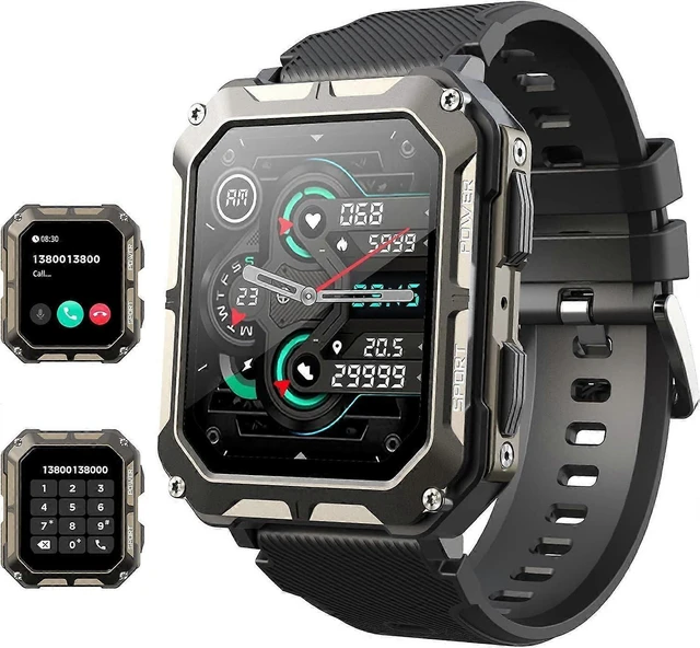 Alt view image 5 of 8 - Ecocleanpath C20Pro Men's Rugged Fitness Watch with Heart Rate Monitor, Bluetooth Calls, 123 Sports Modes