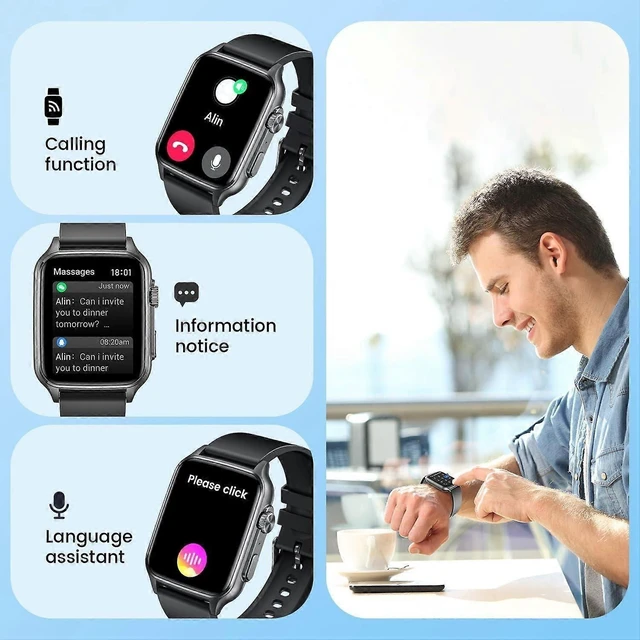 Alt view image 8 of 10 - Ecocleanpath Smart Watch for Men: 2.0" Touch Screen, Bluetooth Calls, 106 Sports Modes, Waterproof Fitness Tracker