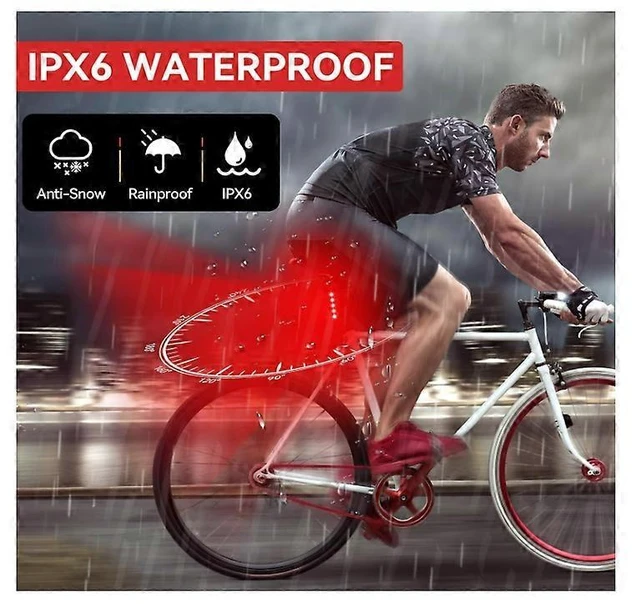 Alt view image 9 of 10 - EcocleanpathUSB Rechargeable Bike Tail Light, 500 Lumens Super Bright, 4 Modes Waterproof Cycling Safety Light (Black)