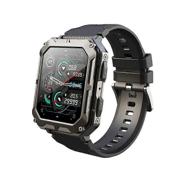 Alt view image 6 of 10 - Ecocleanpath Men's 1.83" Military Smart Watch, IP68 Waterproof Tactical Fitness Tracker with Heart Rate & Blood Pressure for Android iOS
